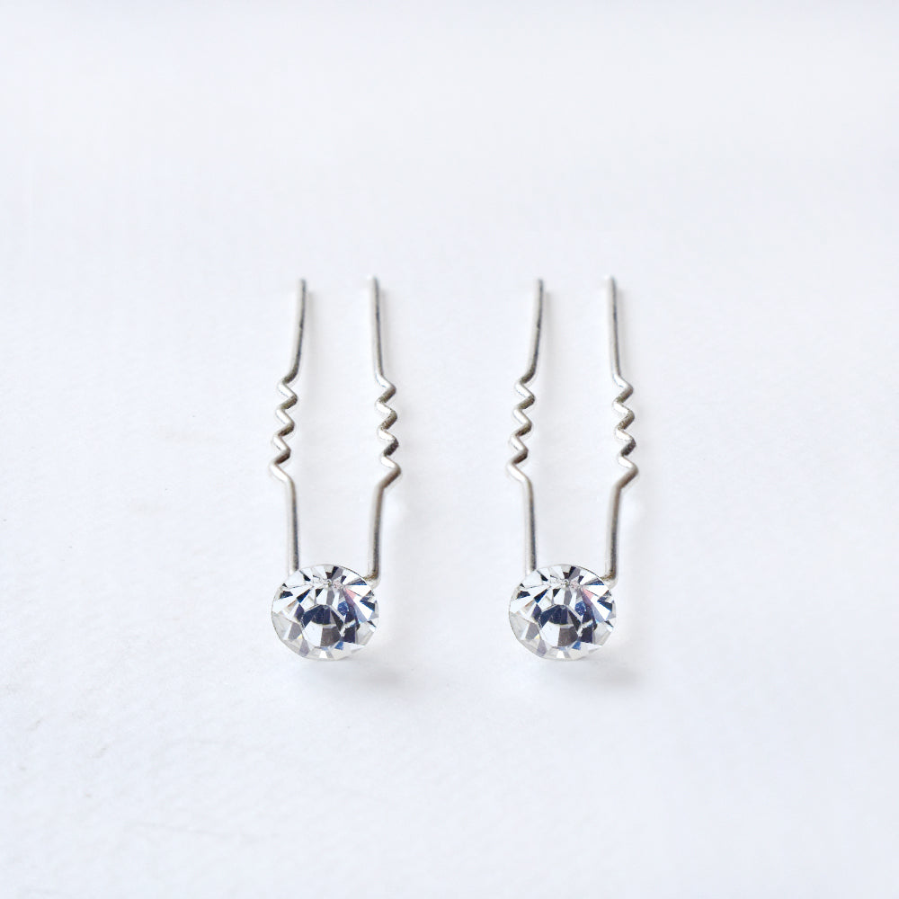 2 Pack single crystal hair pins - ABH1047