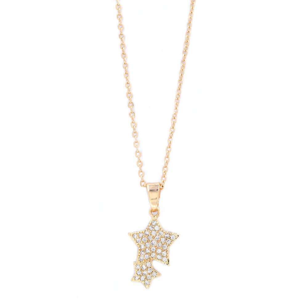 Premium double star cubic zirconia necklace