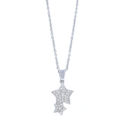 Premium double star cubic zirconia necklace