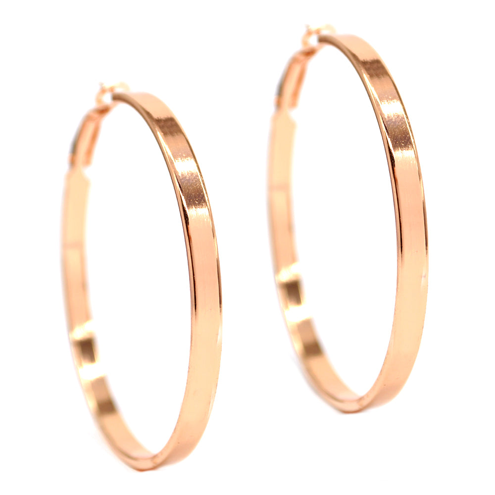 Premium gold large hoop earrings