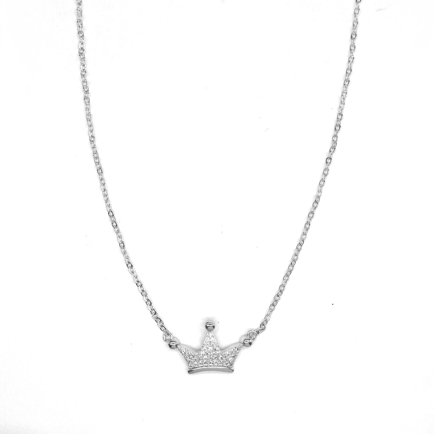 Premium cubic zirconia crown necklace