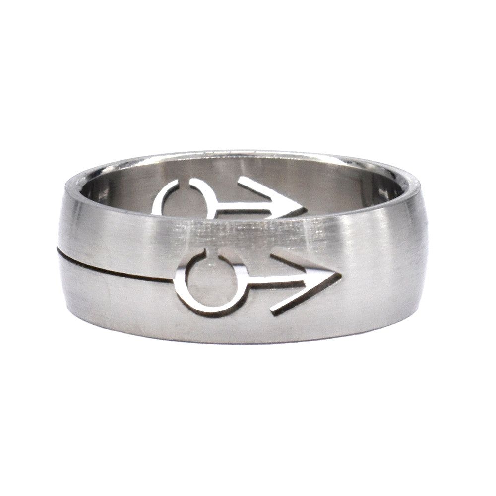 Stainless steel gender cutout ring - H-8086