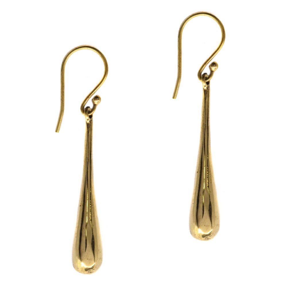 Brass teardrop earrings - IFE302