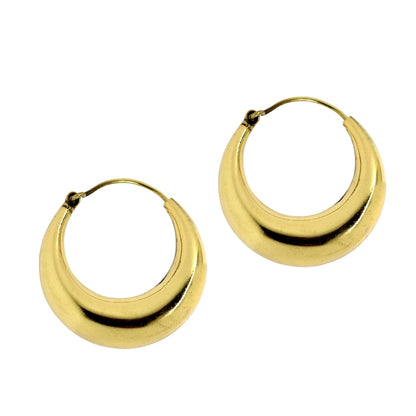 Brass hollow medium hoop - IFE579