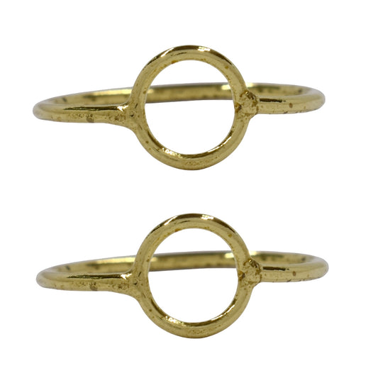 2 Pack Brass circle cutout brass ring - IFR613