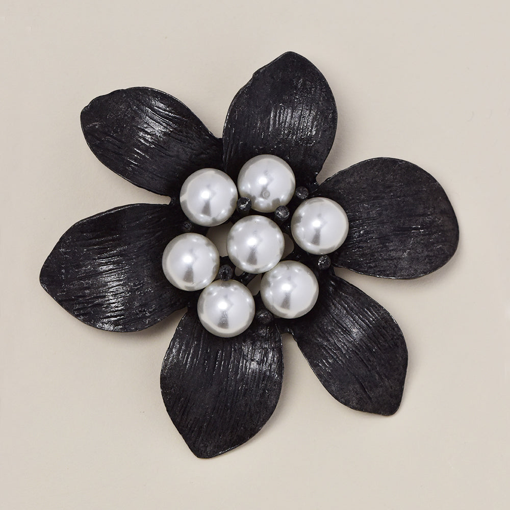 Fashion antique pearl flower brooch - LBR9174