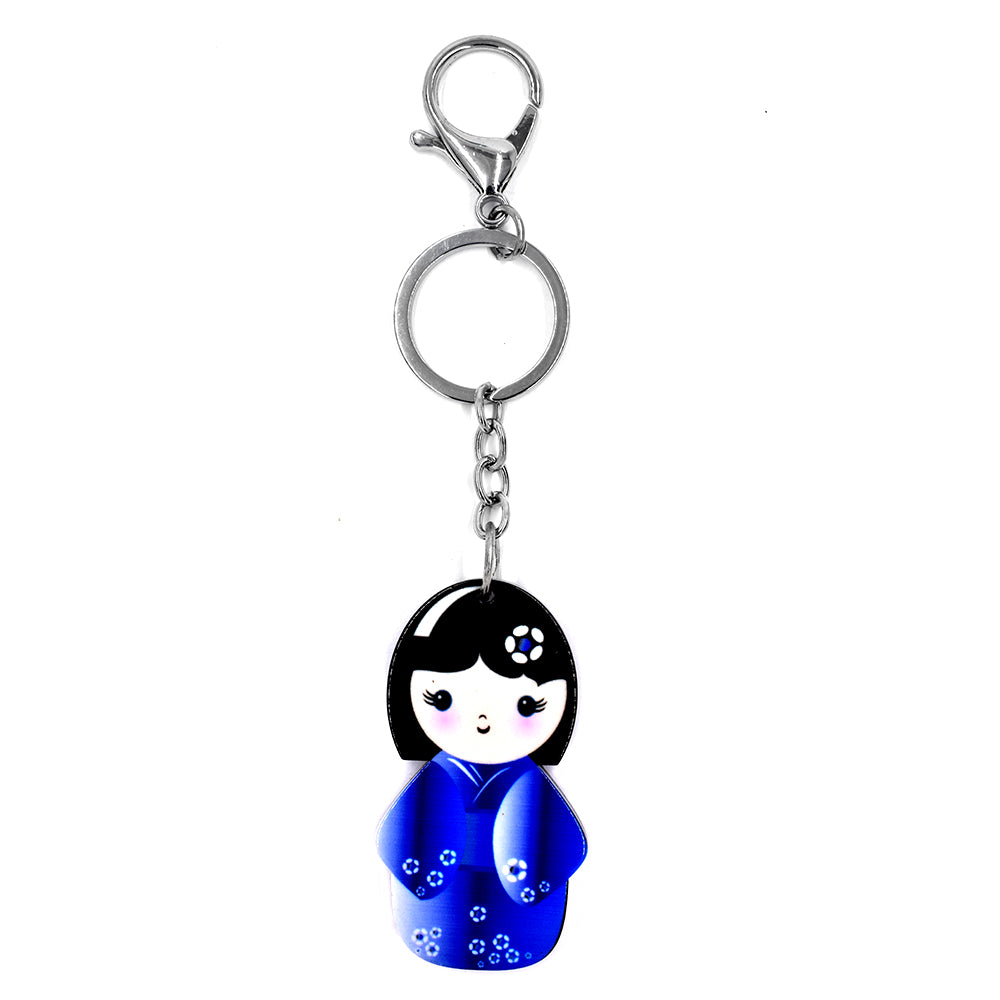 Fashion Chinese doll blue keyring - LK3141