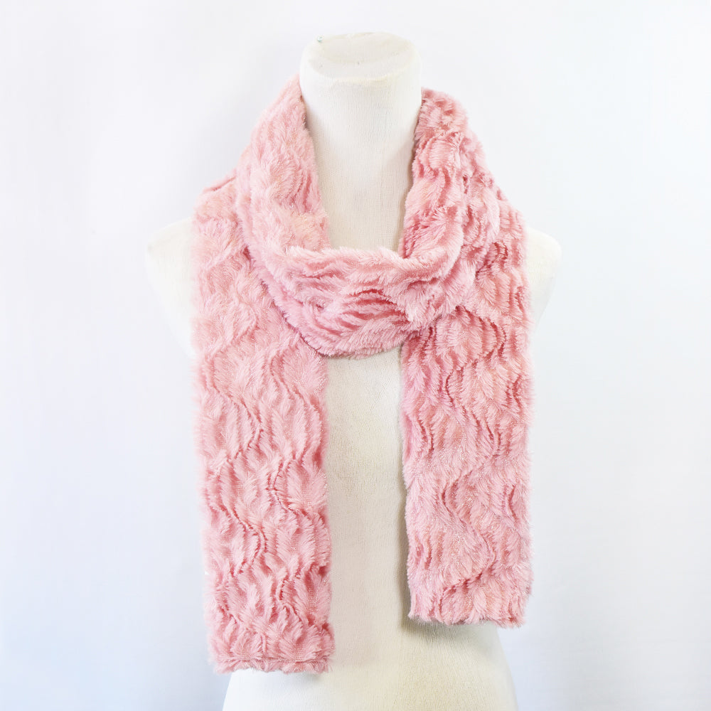 Faux fur zigzag scarf - LS6444