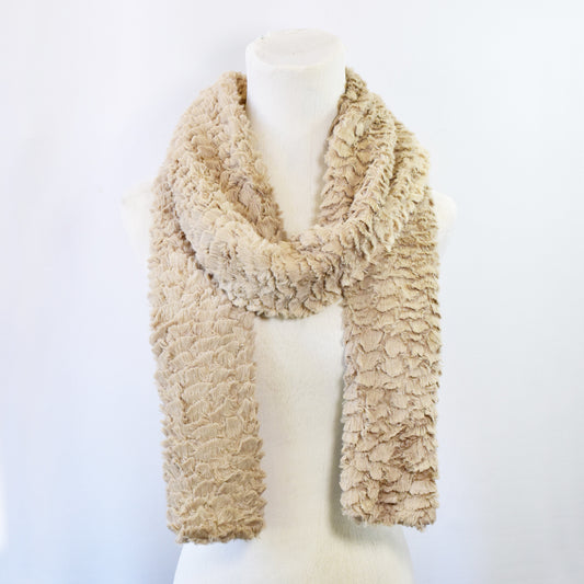 Layered effect faux fur scarf
