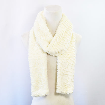 Layered effect faux fur scarf