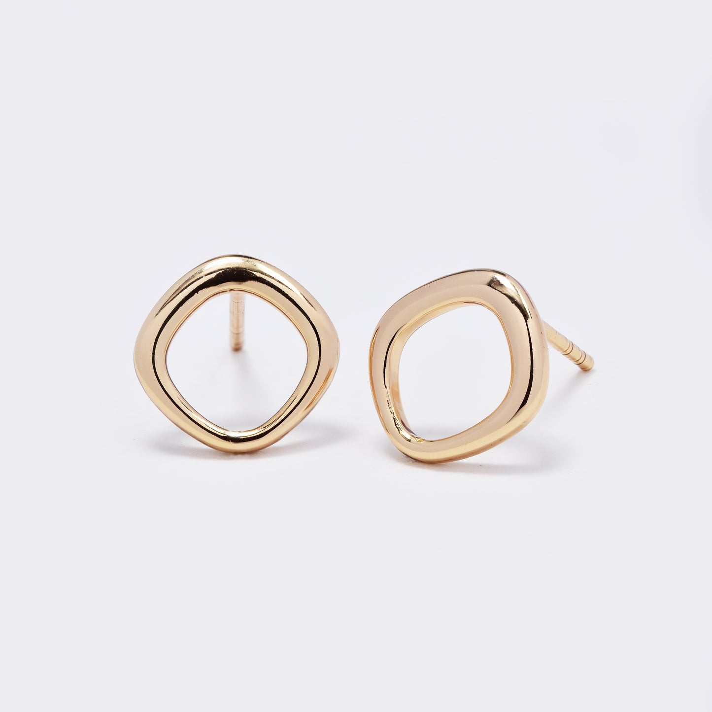 Rose gold square cutout studs- 2 pack - PYE5776