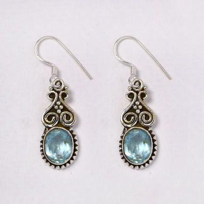 925 Silver gemstone 4.5g drop earring