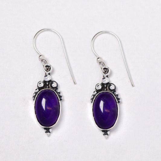 925 Silver gemstone 5g drops earring  - S925GEM-5-B