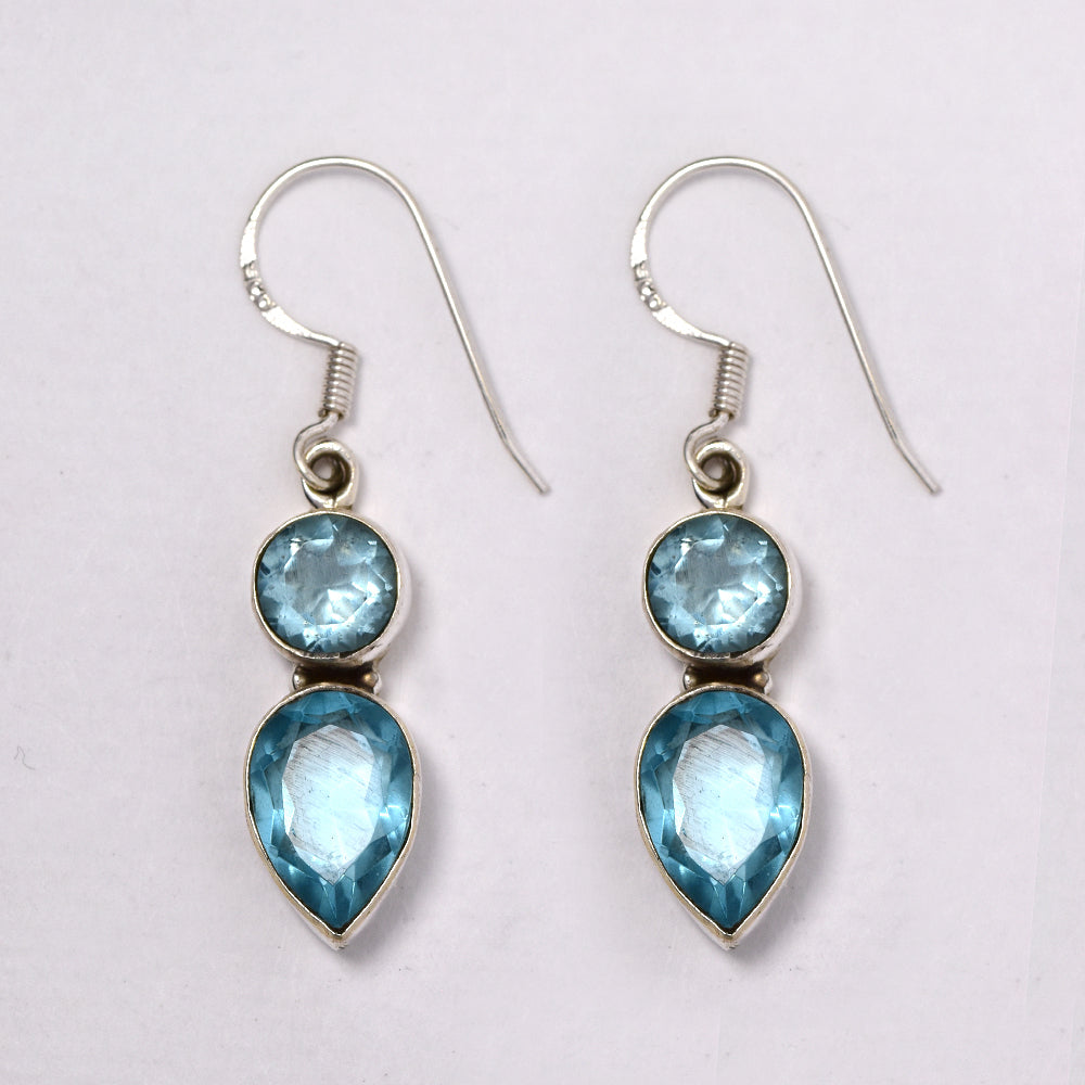 925 Silver gemstone 5.5g drop earring - S925GEM-6-I