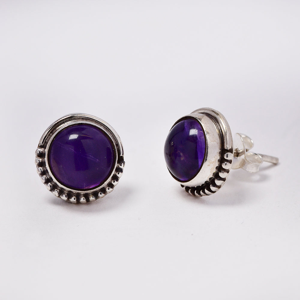 925 Silver gemstone stud earrings  - S925GEM-1-A