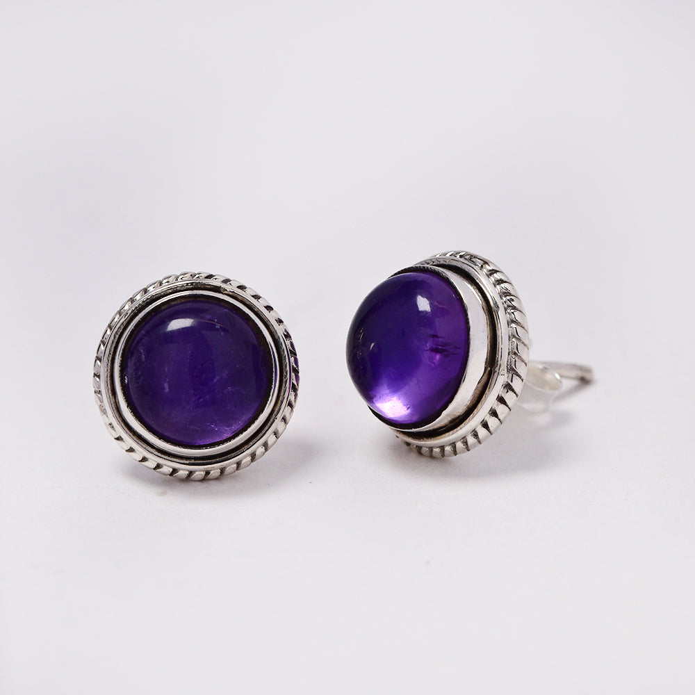 925 Silver gemstone stud earrings  - S925GEM-1-E