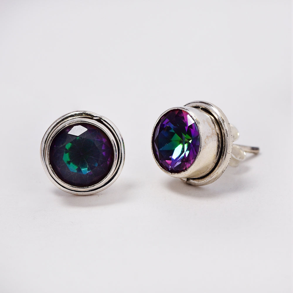 925 Silver gemstone stud earrings  - S925GEM-1-J