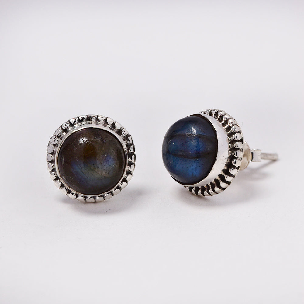 925 Silver gemstone stud earrings  - S925GEM-1-K