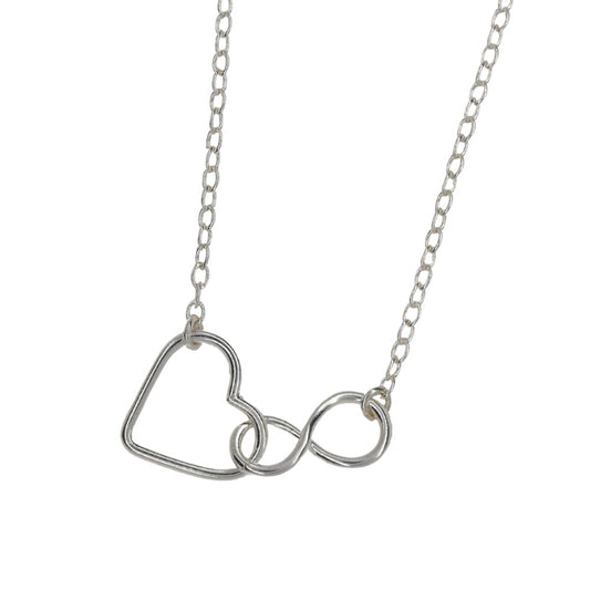 925 Silver infinity heart necklace