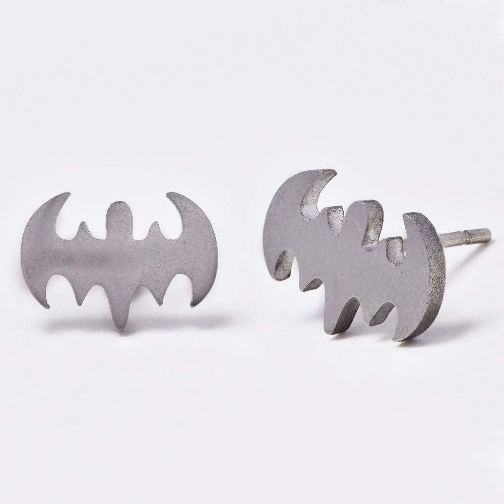 Stainless steel batman stud earring - SSGE1650