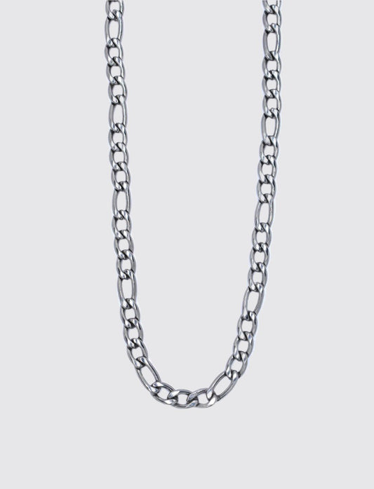 Steel 6.5mm X 60cm figaro chain - SSGN6527