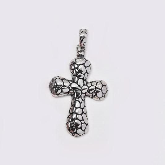 Stainless steel tortoise pattern large cross pendant - SSGP125