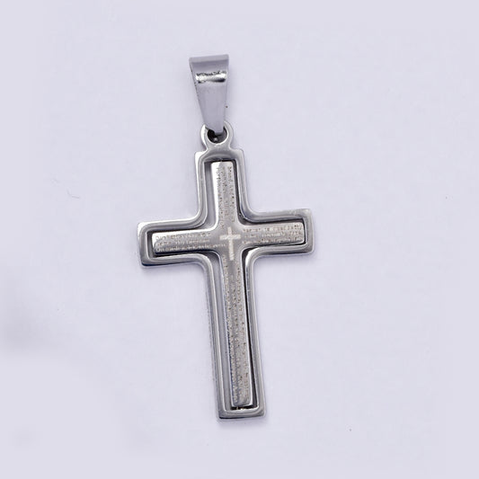 Stainless steel prayer inner cross - SSGP3016