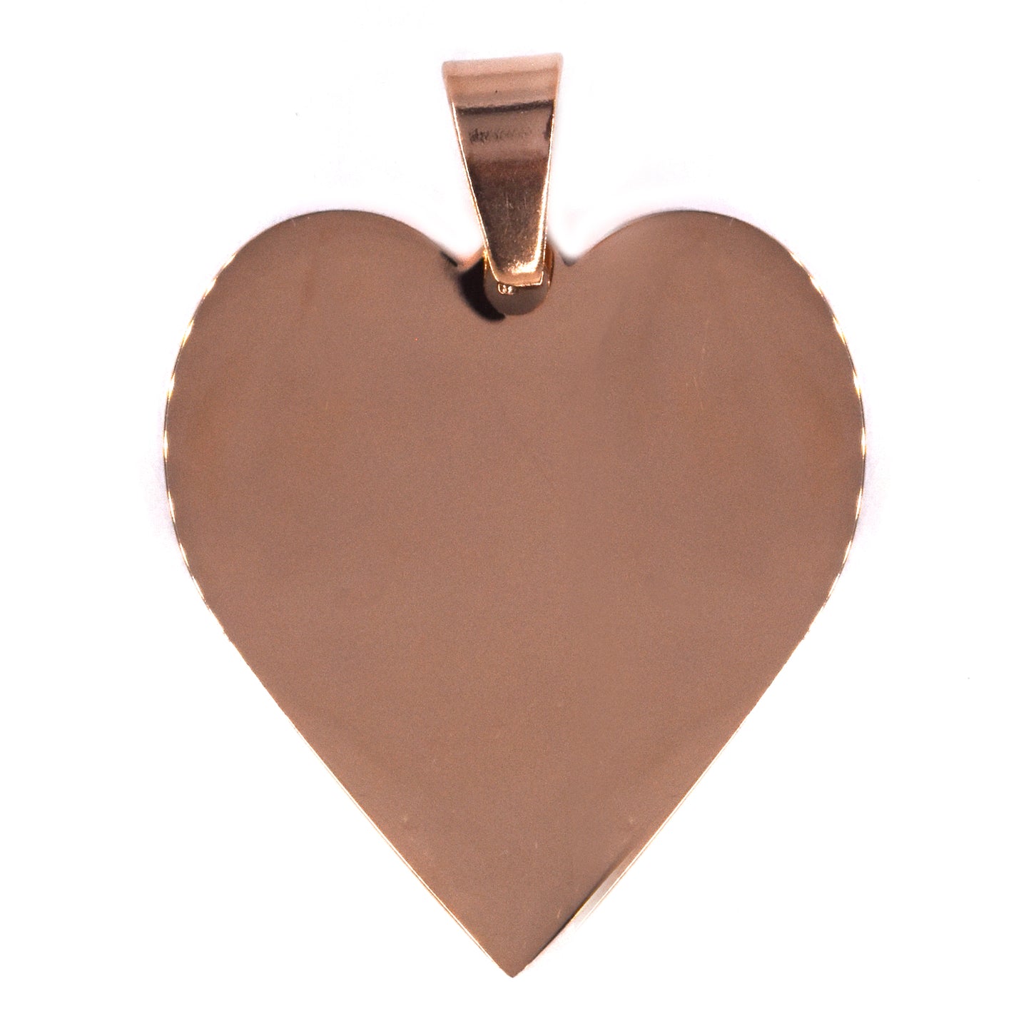 Stainless steel heart rose gold plated pendant - SSGP9096