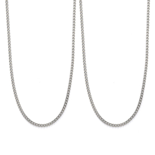 2 Pack Stainless steel curb 2mm x 65cm chain - SSMN2861