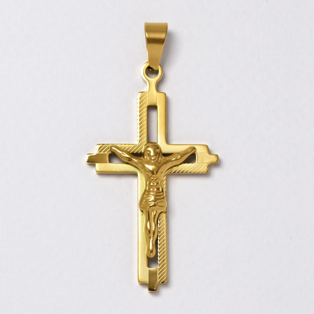 Stainless steel crucifix pendant - SSMP2952