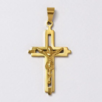 Stainless steel crucifix pendant - SSMP2952