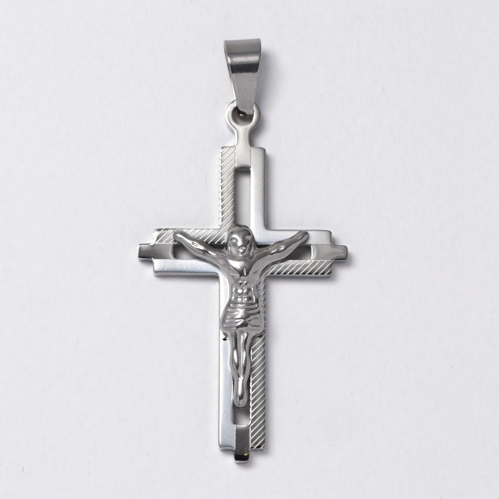 Stainless steel crucifix pendant - SSMP2952