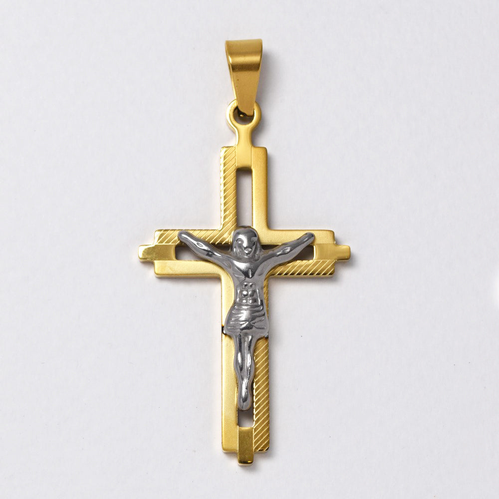 Stainless steel crucifix pendant - SSMP2952