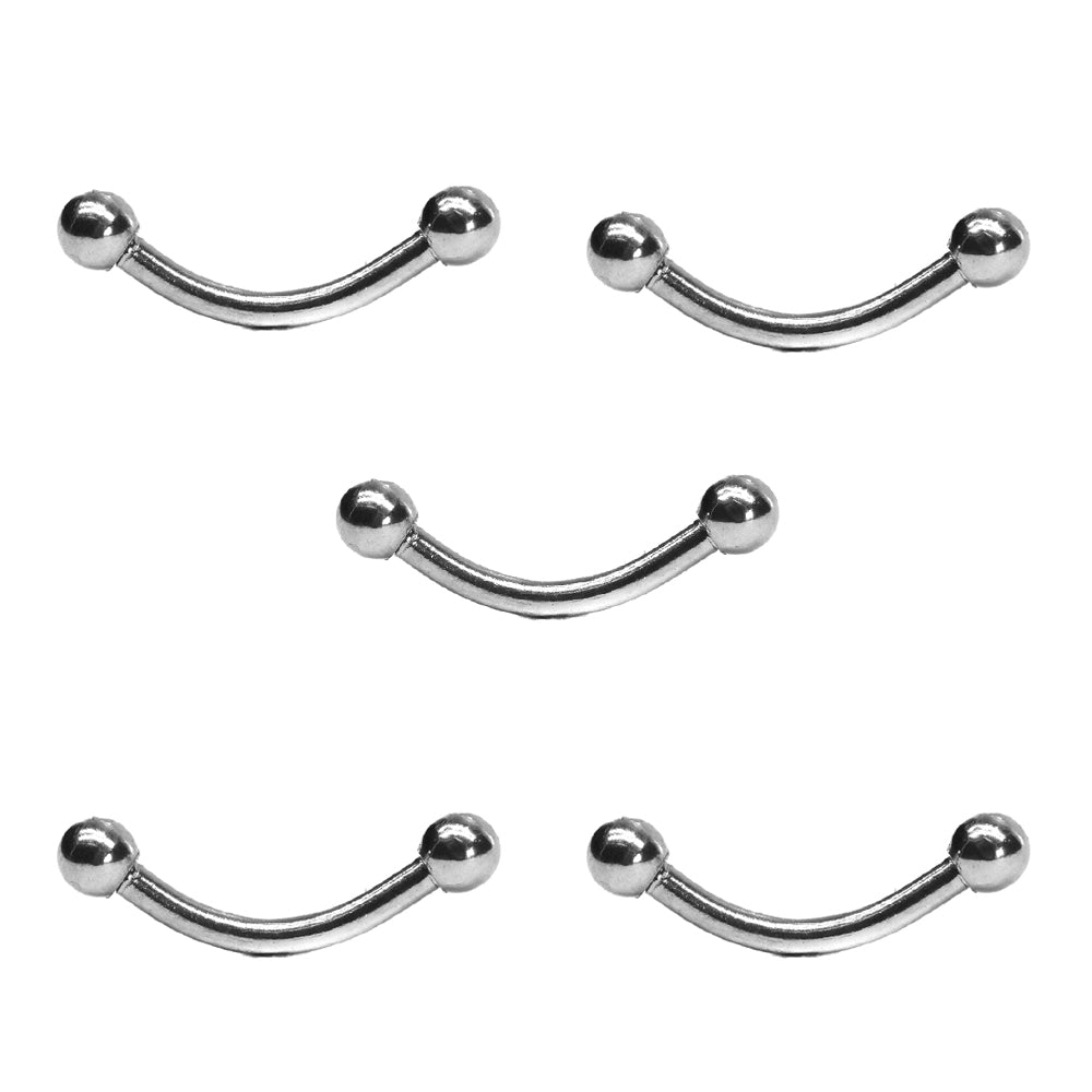 5 Pack stainless steel  round ball eyebrow piercing - SSVBJ6151A