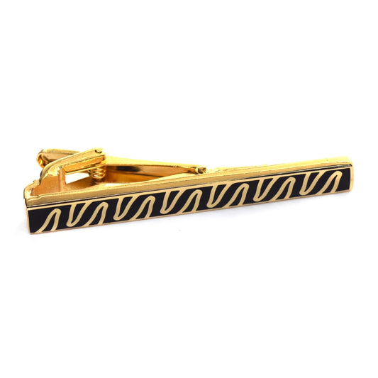 Copper based gold zebra pattern tie clip - SSVT6554