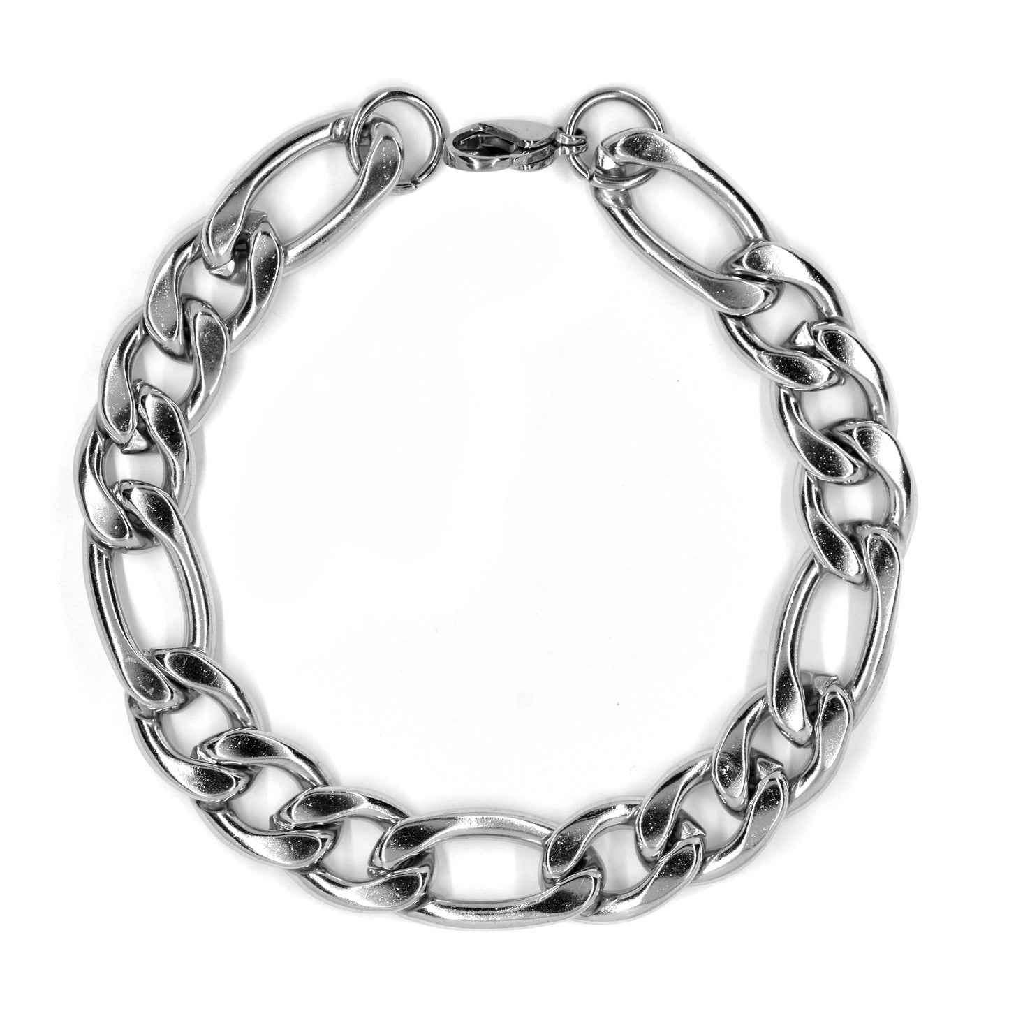 Stainless steel 22cm figaro bracelet. 11mm Width - SSYB3075