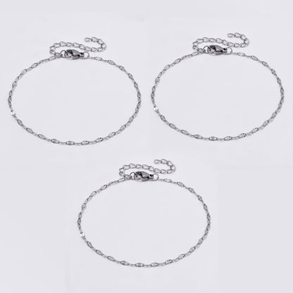 3 Pack Stainless steel Singapore link bracelet - SSYB5042