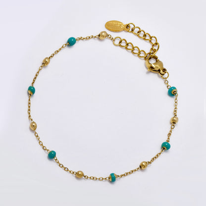 Enamel bead and ball bracelet - SSYB5361