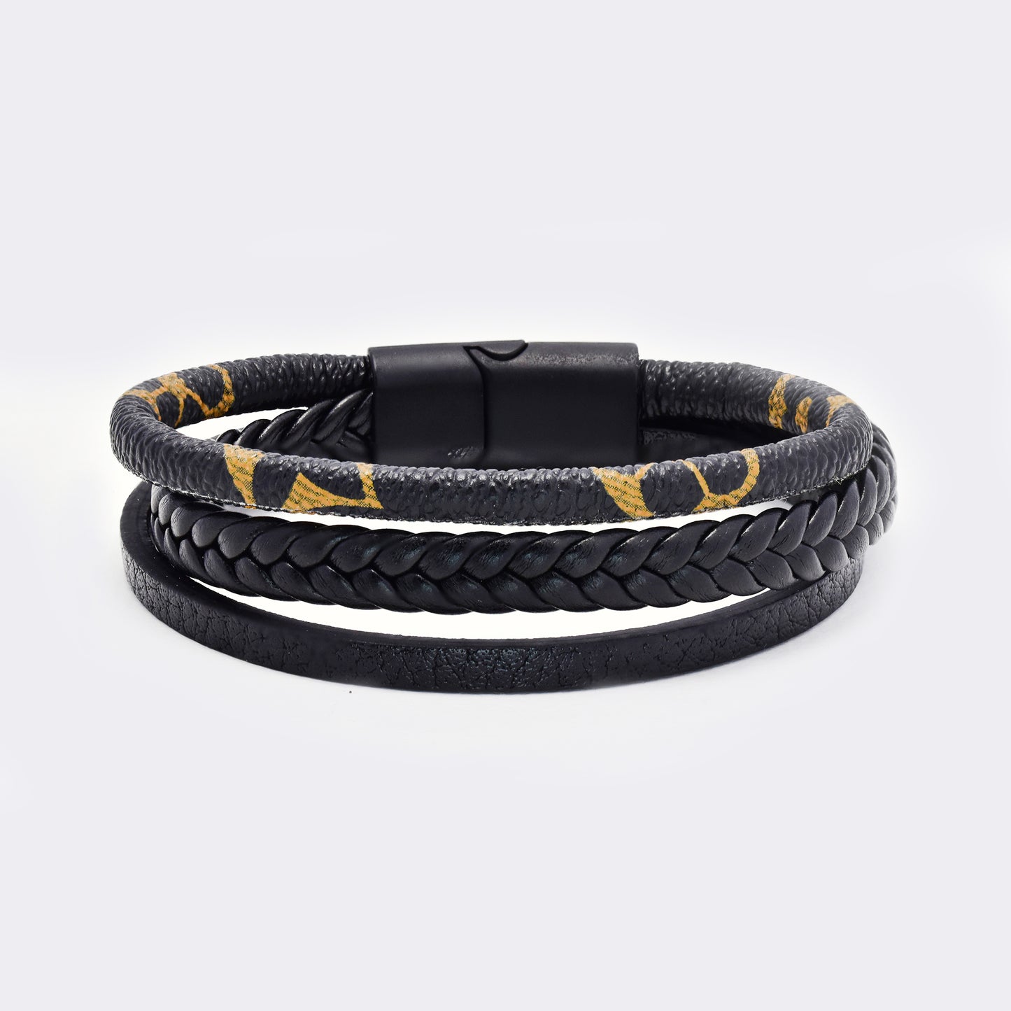 Steel and leather bracelet - SSYB5827