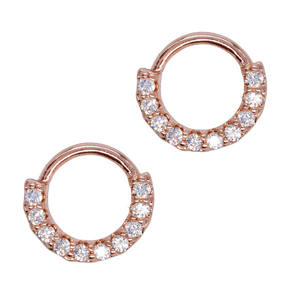 2 Pack half crystal septum piercing - YBJ2294