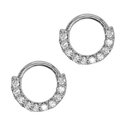 2 Pack half crystal septum piercing - YBJ2294