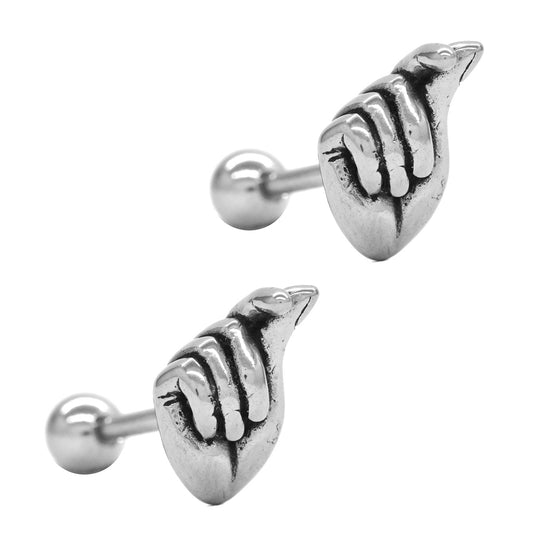 2 Pack Stainless steel snapping hand piercing