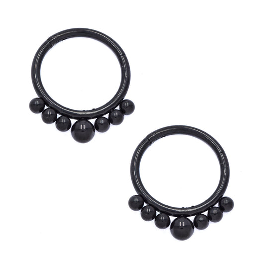 2 piece stainless steel hinged septum ring - SSYBJ4676