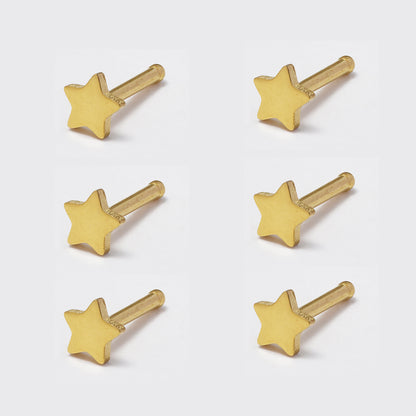 6 Pack Stainless steel star nose pin - SSYBJ4825