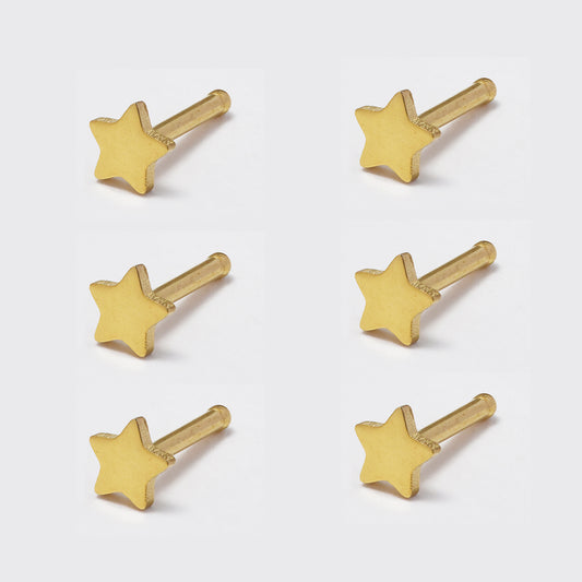 6 Pack Stainless steel star nose pin - SSYBJ4825