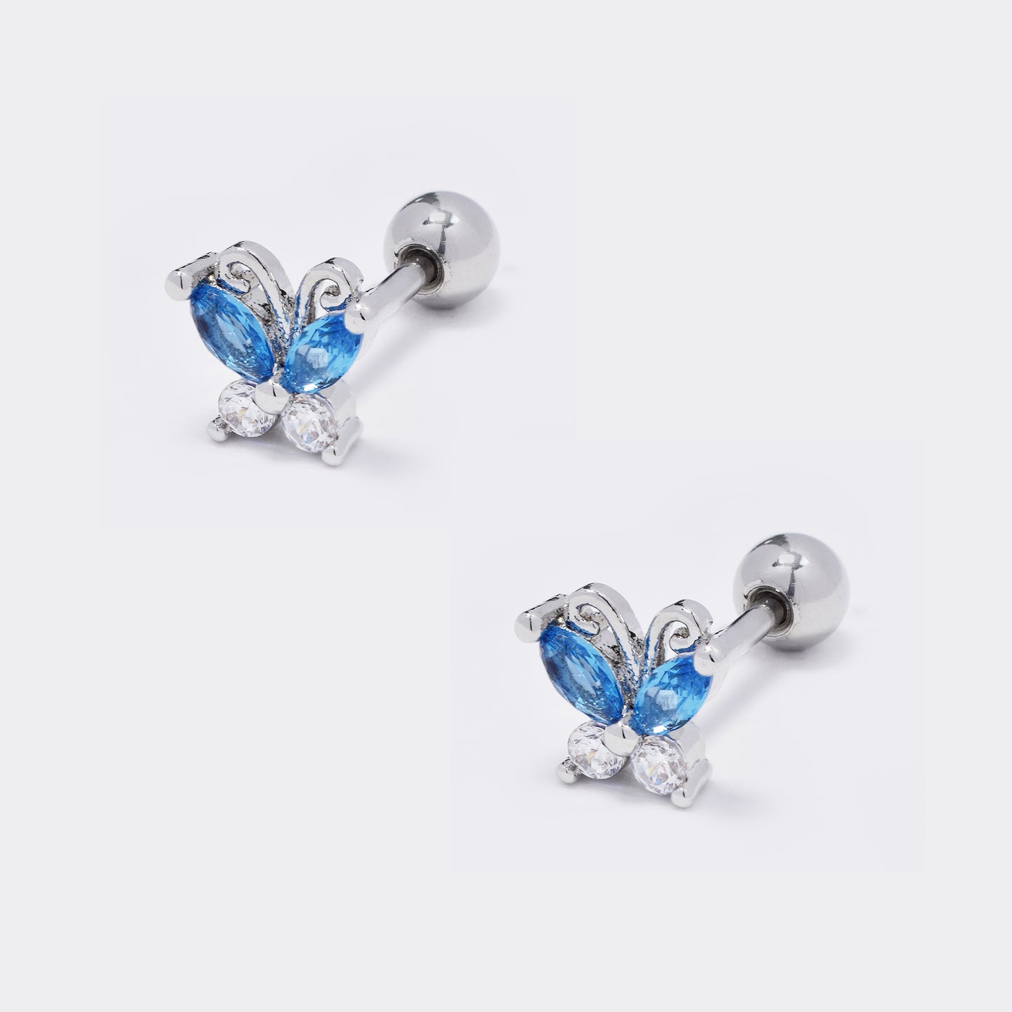 Steel cz butterfly with antannae piercing - 2 pack - SSYBJ5739