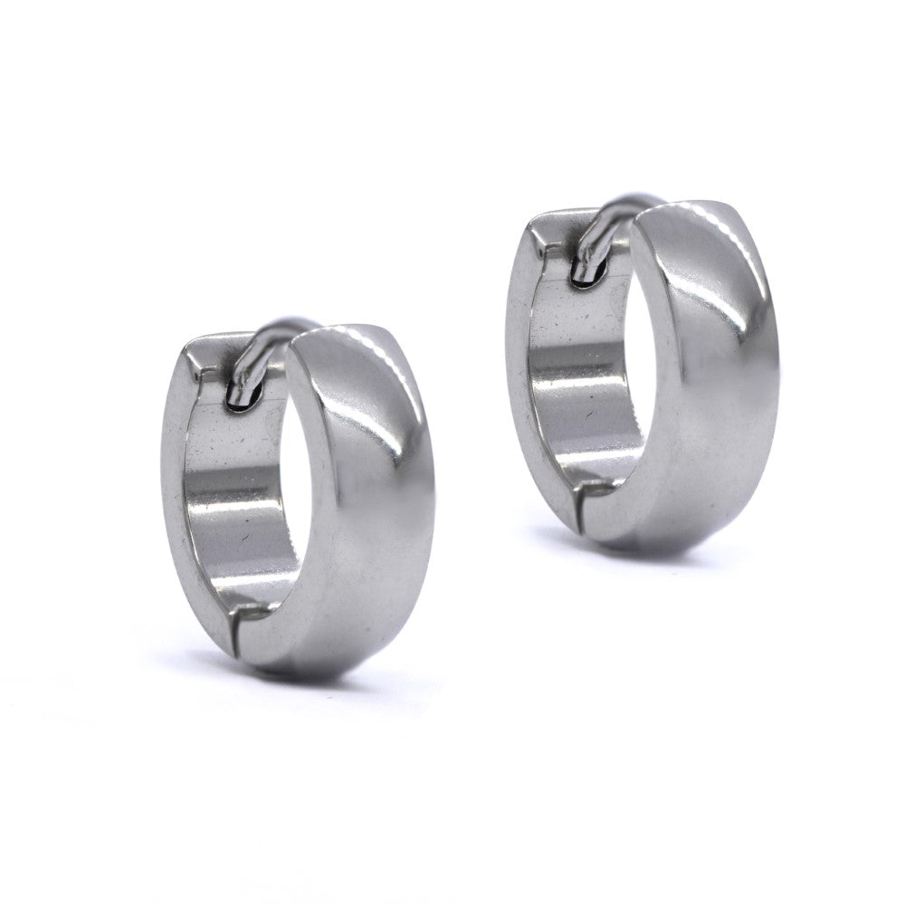 Stainless steel 4 x 9mm huggie earrings