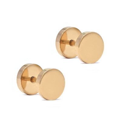 Stainless steel 8mm dumbbell earring - SSYE4671