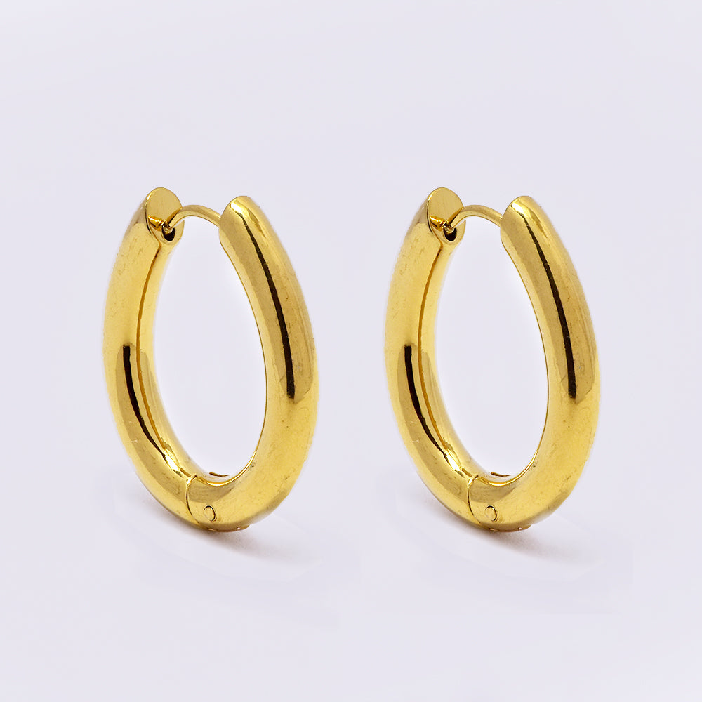 Stainless steel 24x3.5mm  hoop earring - SSYE5229