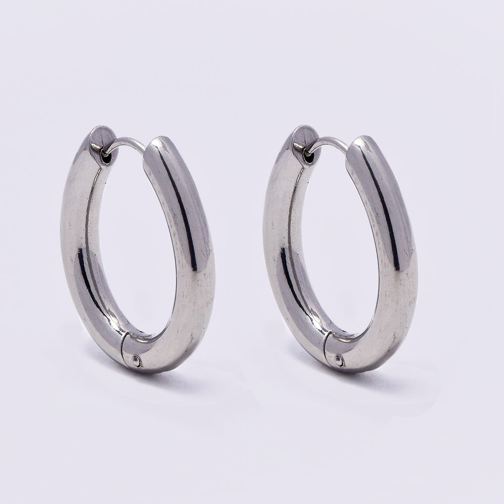 Stainless steel 24x3.5mm  hoop earring - SSYE5229